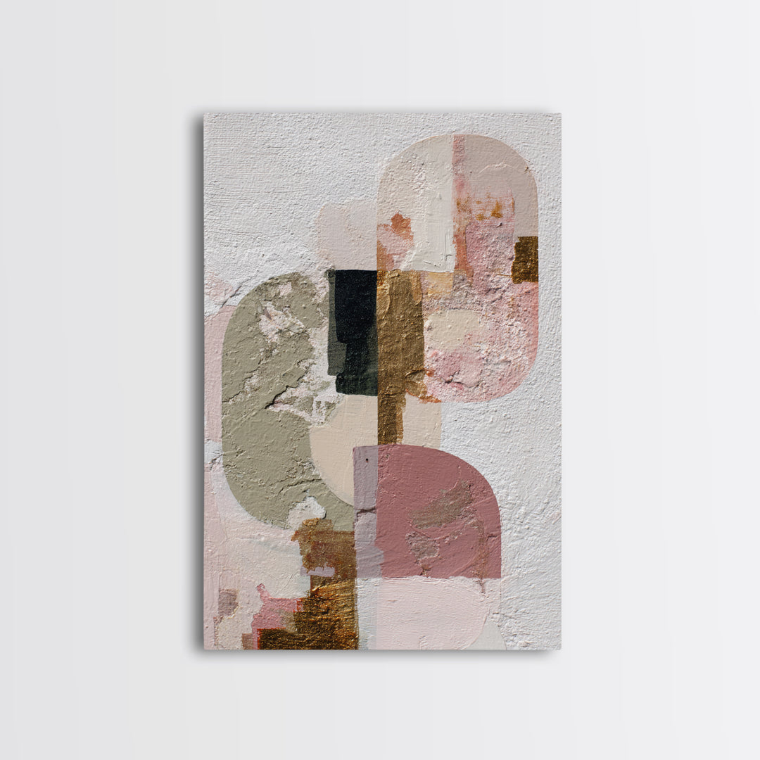 Luxury Monochrome Stone Composition Canvas Print, Above Sofa Art, Home Decor, Living Room Decor, Fine Art, Statement, ASA-2x3-99