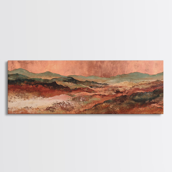 Abstract Canyon Landscape Framed Canvas Print, Above Sofa Art, Neutral Decor, Living Room Decor, Fine Art, Statement, ASA-3x1-23