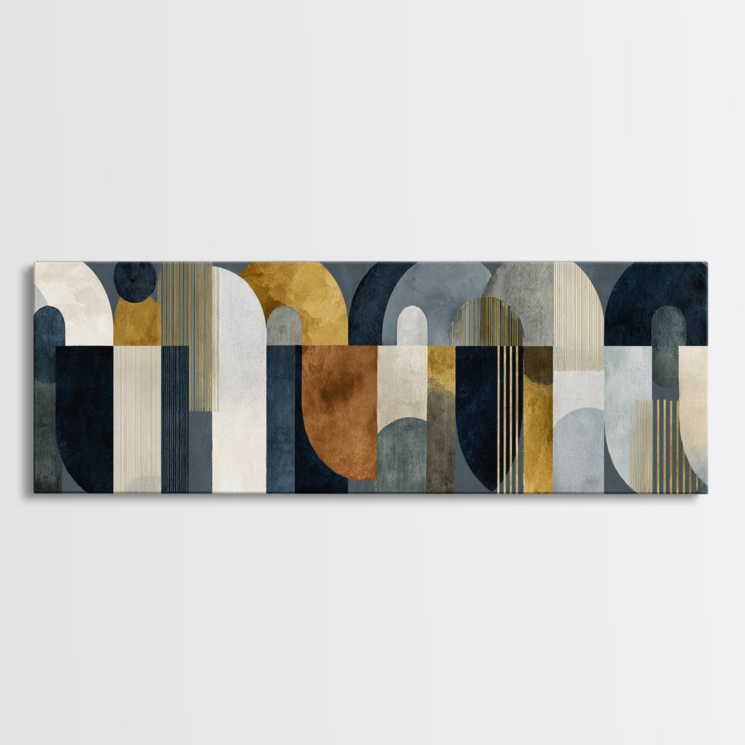 Luxury Monochrome Stone Composition Canvas Print, Above Sofa Art, Statement Artwork, Living Room Decor, Fine Art, Statement, ASA-3x1-35