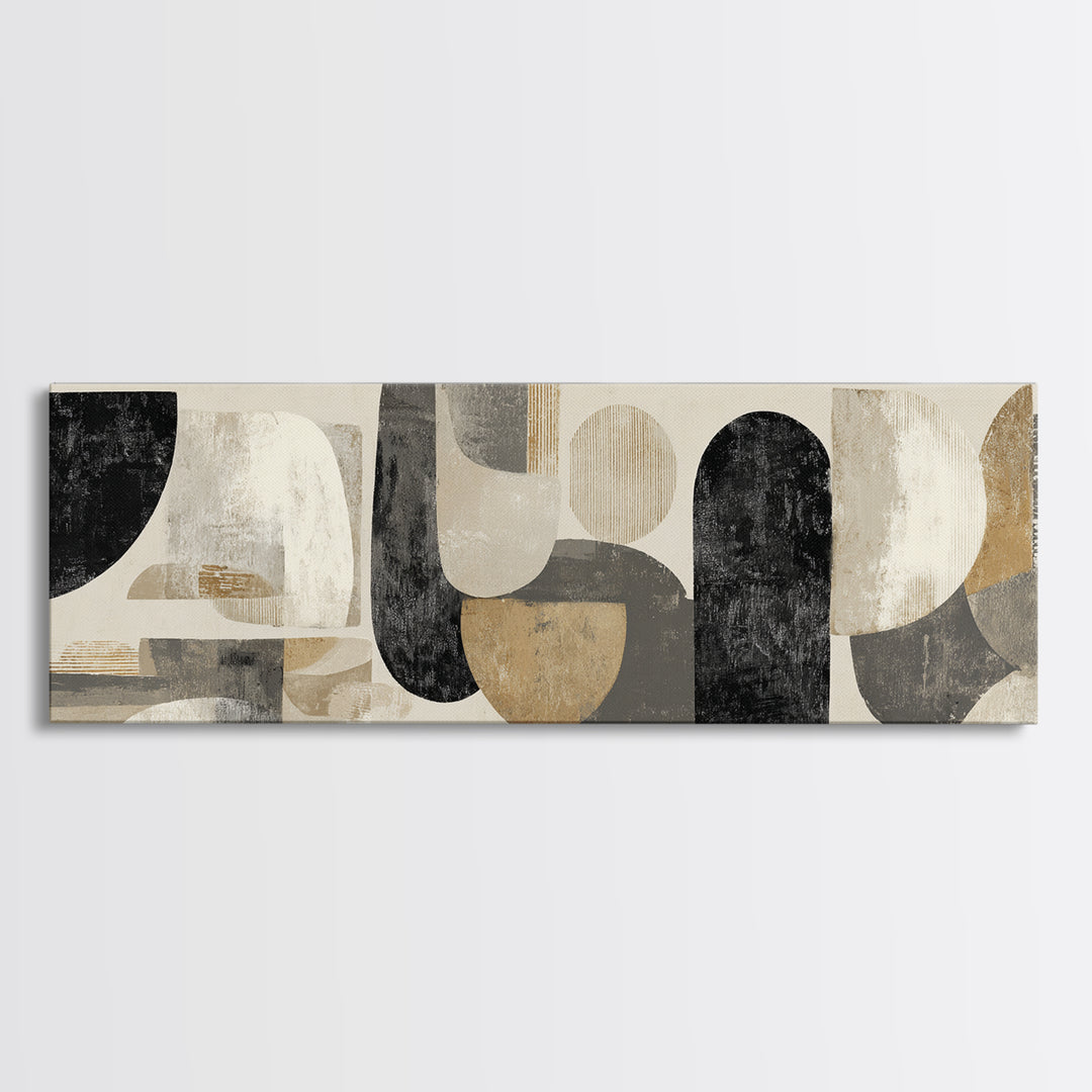 Large Modern Organic Shapes Canvas Print, Above Sofa Art, Abstract Wall Art, Living Room Decor, Abstract Art, Statement, ASA-3x1-42