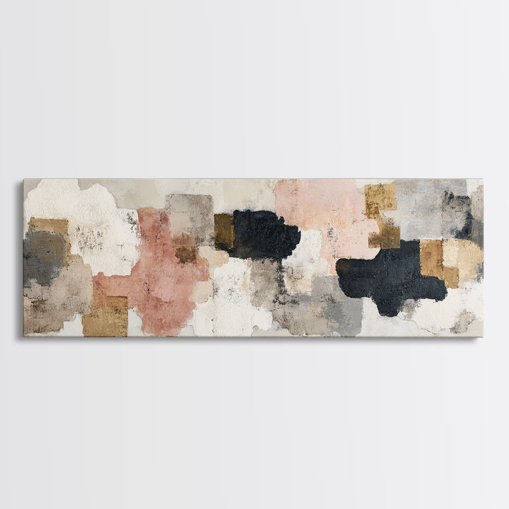 Large Modern Organic Shapes Canvas Print, Above Sofa Art, Abstract Wall Art, Living Room Decor, Abstract Art, Statement, ASA-3x1-66