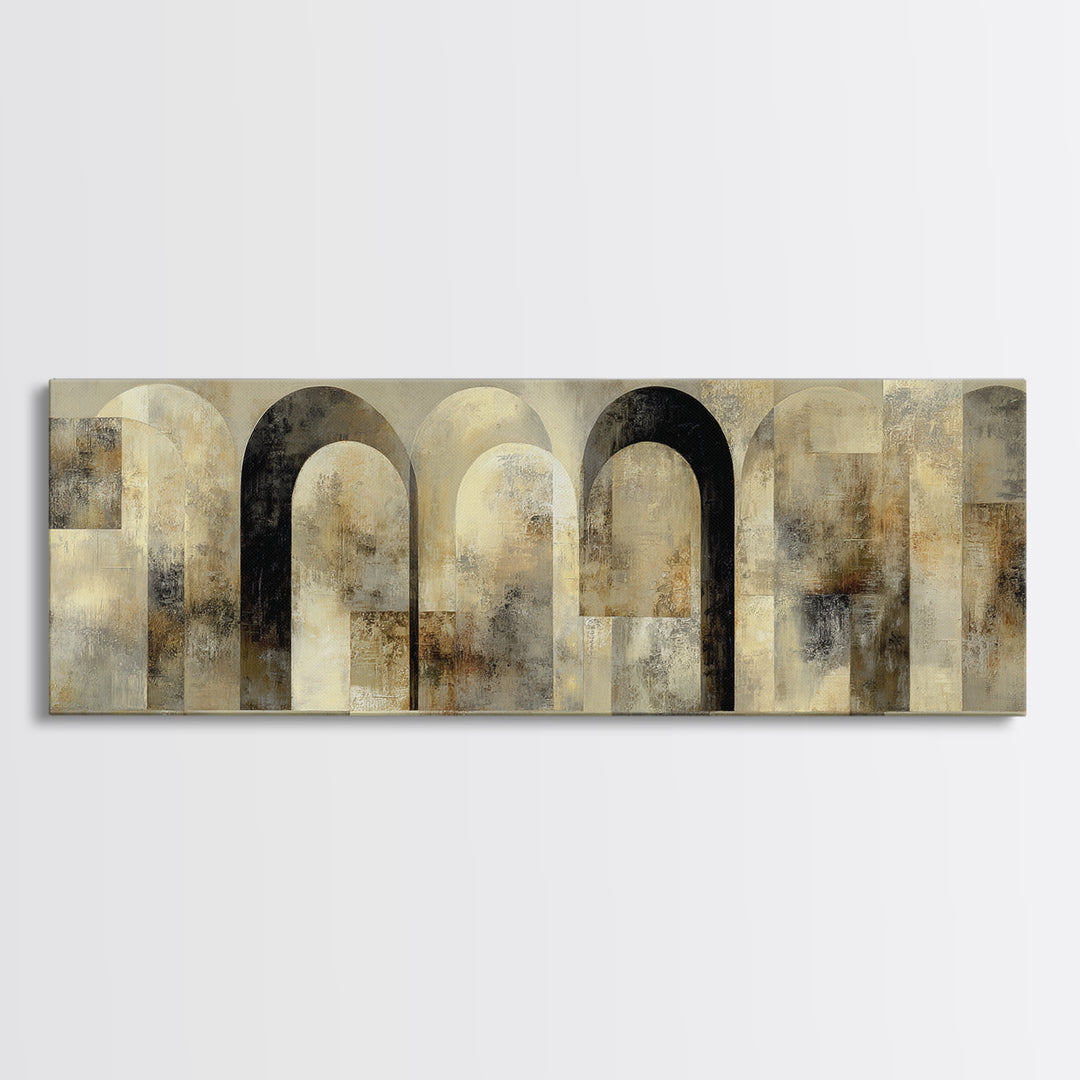 Architectural Arch Study Framed Canvas Print, Above Sofa Art, Living Room Wall Art, Living Room Decor, Fine Art, Statement, ASA-3x1-73