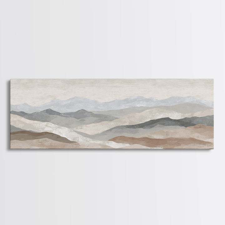 Sunlit Rolling Hills Framed Canvas Print, Above Sofa Art, Wall Art Print, Living Room Decor, Fine Art, Statement, Modern Art, ASA-3x1-81