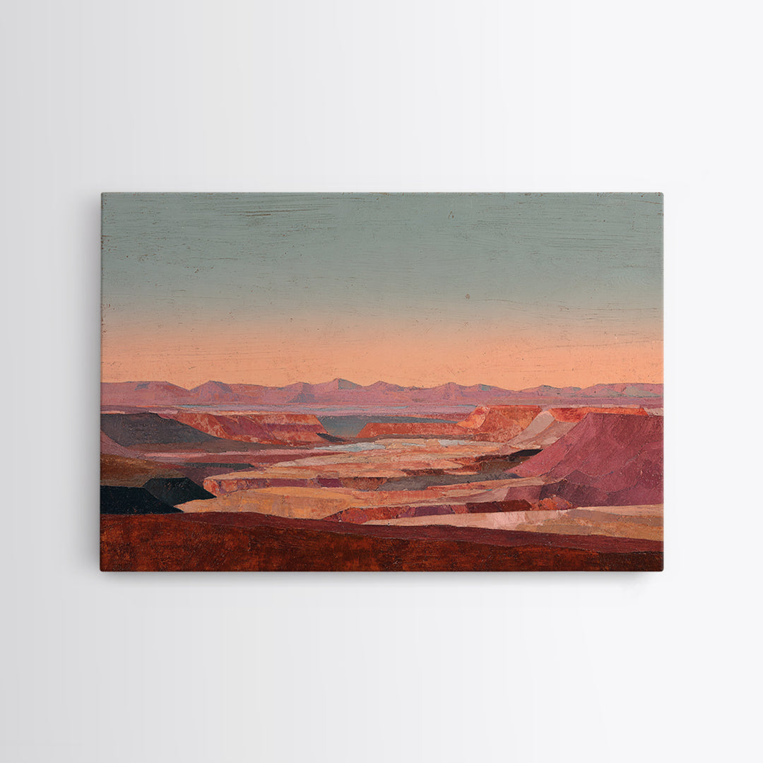 Abstract Canyon Landscape Canvas Print, Above Sofa Art, Abstract Wall Art, Living Room Decor, Statement, Above Bed Decor, ASA-3x2-11