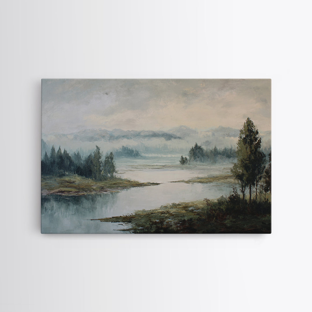 Gallery Style Landscape with Expansive Negative Space Canvas Print, Above Sofa Art, Home Decor, Living Room Decor, Statement, ASA-3x2-28