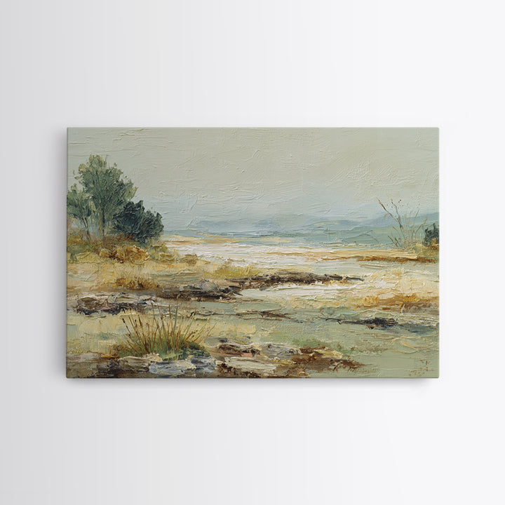 Oversized Abstract Landscape Canvas Print, Above Sofa Art, Canvas Print, Living Room Decor, Statement, Botanical Wall Art, ASA-3x2-29