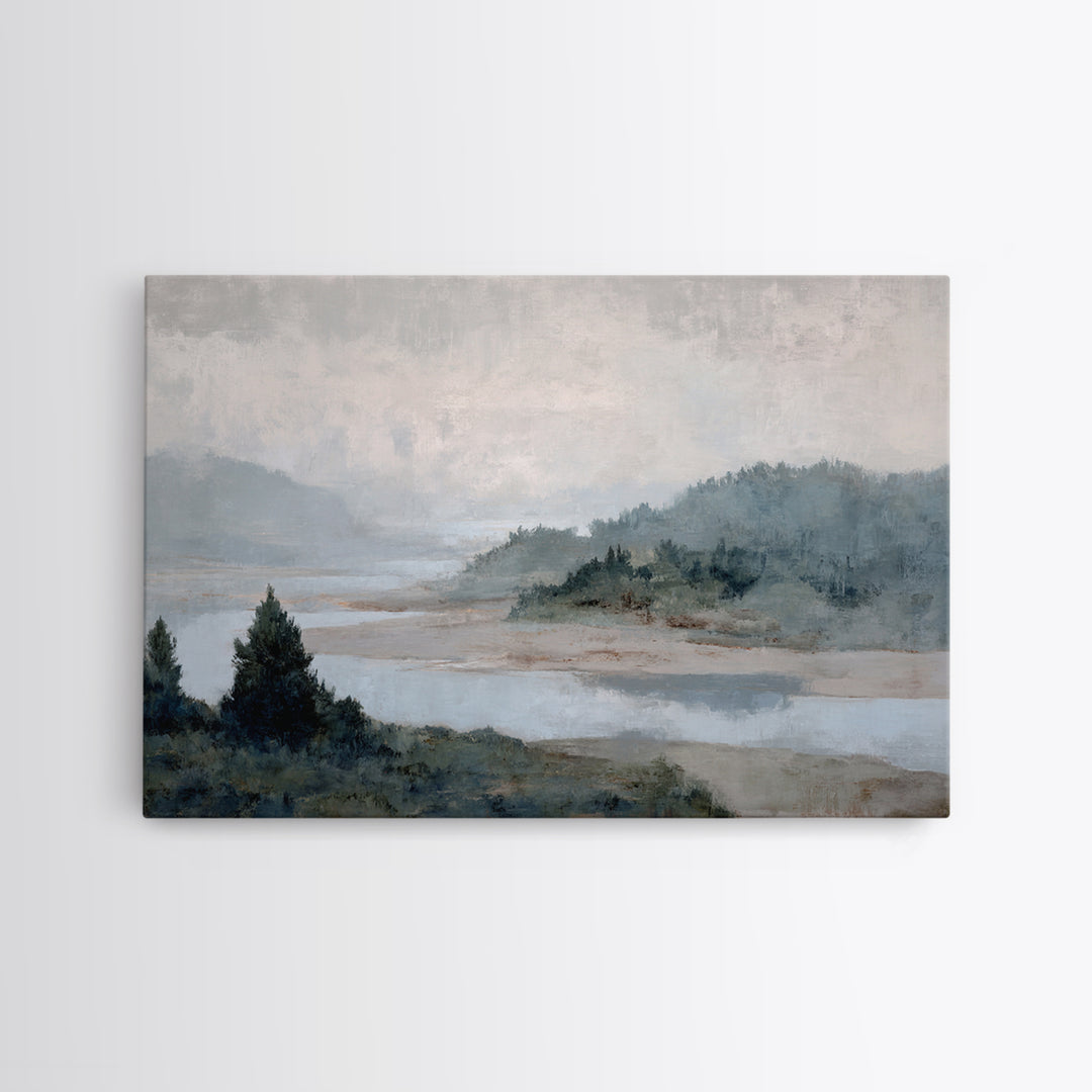 Abstract River Bends Canvas Print, Above Sofa Art, Living Room Decor, Abstract Art, Statement, Wall Art Print, ASA-3x2-3