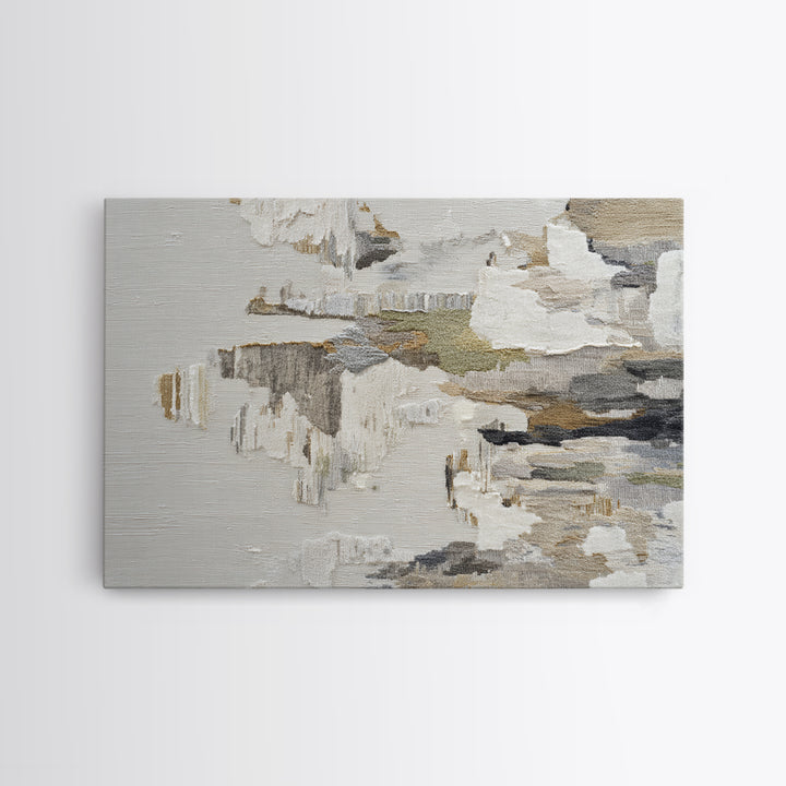 Large Modern Organic Shapes Canvas Print, Above Sofa Art, Frame Tv Art, Living Room Decor, Statement, Coastal Wall Art, ASA-3x2-30