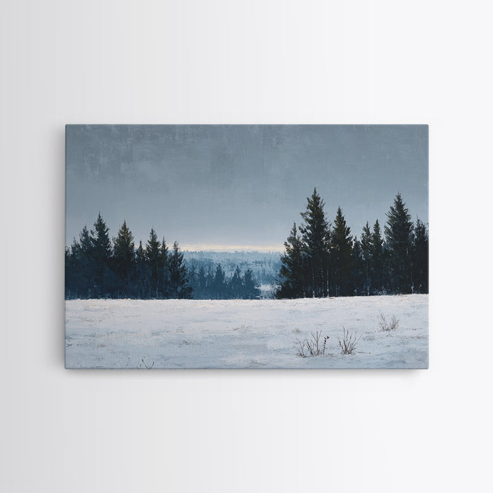 Modern Scandinavian Forest Canvas Print, Above Sofa Art, Canvas Print, Living Room Decor, Statement, Botanical Wall Art, ASA-3x2-43