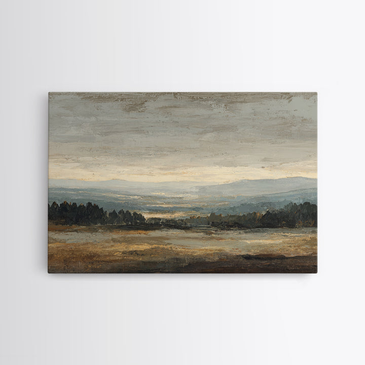 Oversized Abstract Landscape Canvas Print, Above Sofa Art, Canvas Print, Living Room Decor, Statement, Botanical Wall Art, ASA-3x2-53