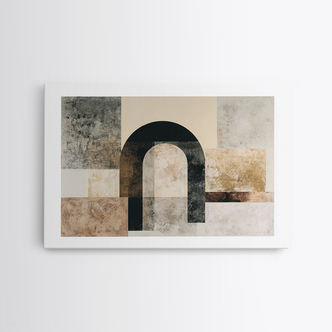 Architectural Arch Study Canvas Print, Above Sofa Art, Oversized Wall Art, Living Room Decor, Oil Painting, Statement, ASA-3x2-61