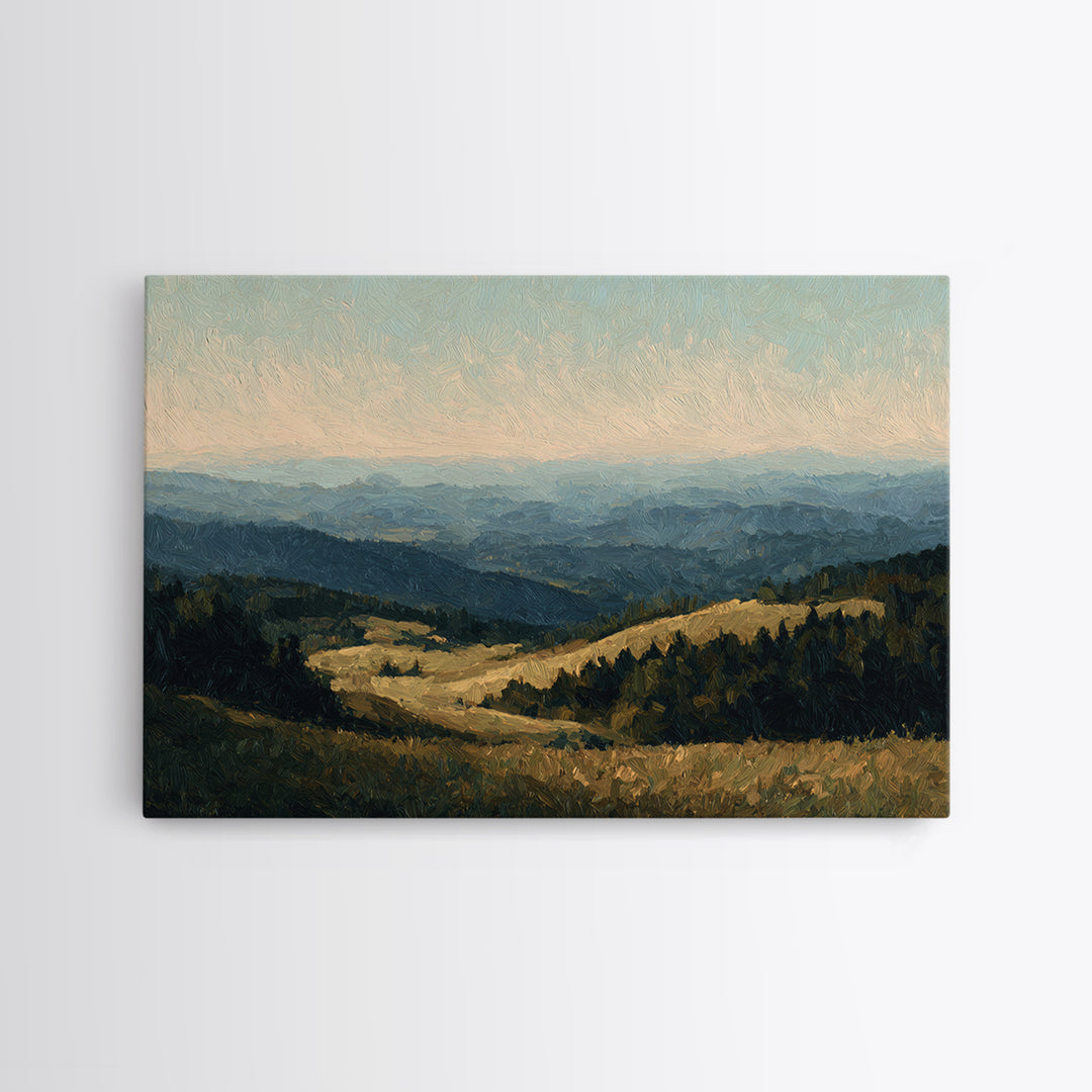 Wide Olive and Beige Meadow Panorama Canvas Print, Above Sofa Art, Textured Wall Art, Living Room Decor, Fine Art, Statement, ASA-3x2-62
