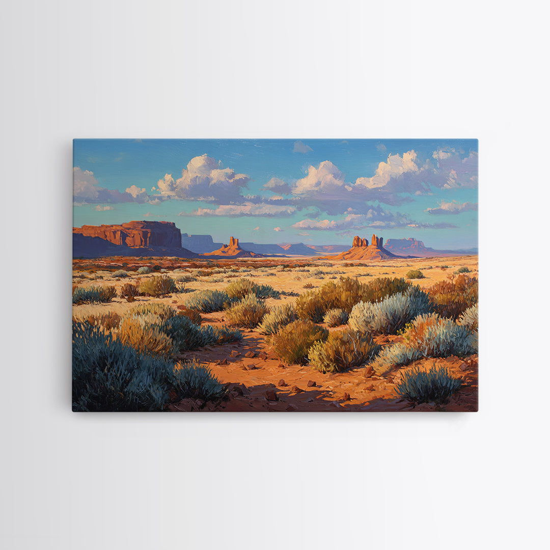 Desert Mesa Panorama Canvas Print, Above Sofa Art, Coastal Wall Art, Living Room Decor, Fine Art, Statement, Statement Artwork, ASA-3x2-72