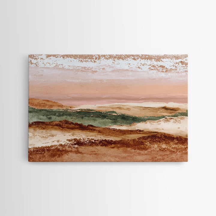 Abstract Canyon Landscape Canvas Print, Above Sofa Art, Neutral Decor, Living Room Decor, Oil Painting, Statement, Wall Art, ASA-3x2-83