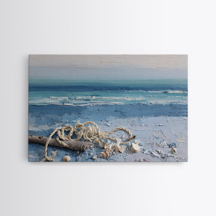 Moody Seascape at Twilight Canvas Print, Above Sofa Art, Modern Art, Living Room Decor, Fine Art, Statement, Art Print, ASA-3x2-88