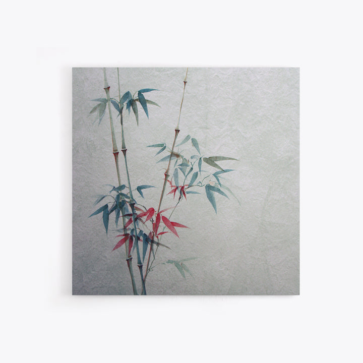 Minimal Bamboo Stalks Framed Canvas Print, Asian Inspired Art, Botanical Print, Living Room Decor, Fine Art, Harmony, ASI-1x1-68