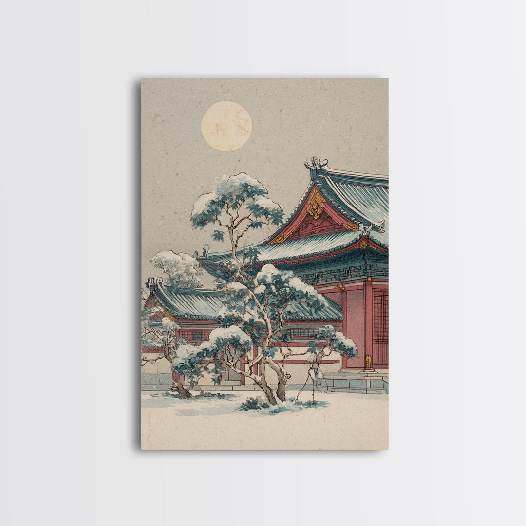 Temple Roof Detail Canvas Print, Asian Inspired Art, Aesthetic Wall Art, Living Room Decor, Fine Art, Harmony, Boho Decor, ASI-2x3-7