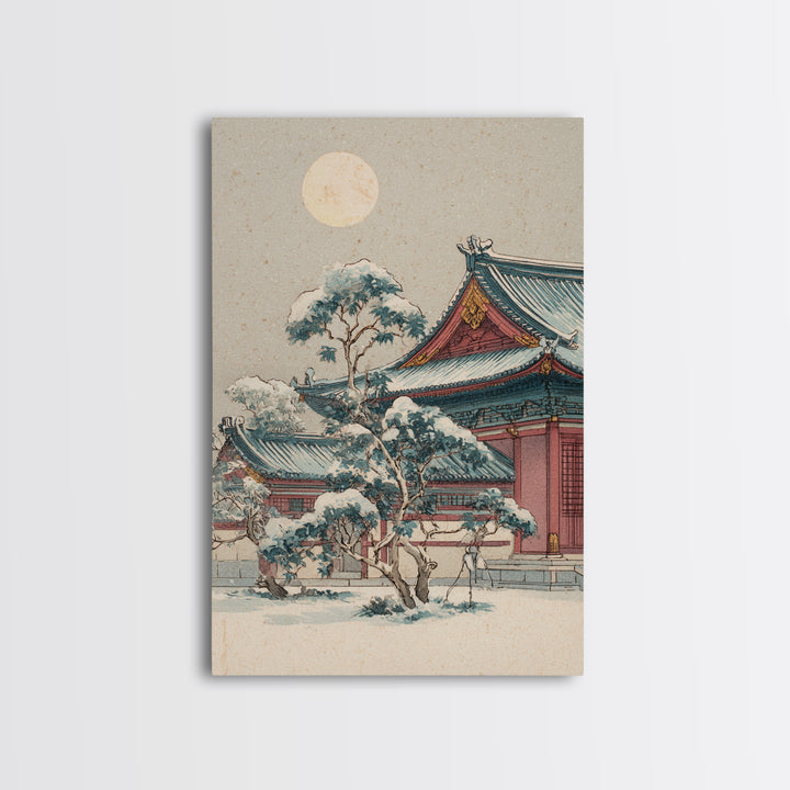 Temple Roof Detail Canvas Print, Asian Inspired Art, Aesthetic Wall Art, Living Room Decor, Fine Art, Harmony, Boho Decor, ASI-2x3-7