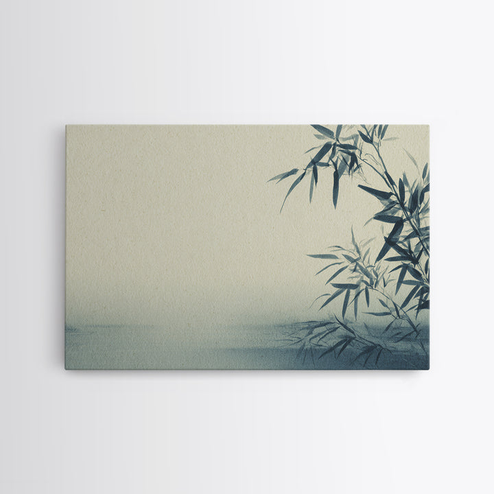 Minimal Bamboo Stalks Canvas Print, Asian Inspired Art, Floral Art, Living Room Decor, Fine Art, Harmony, Fine Art Print, ASI-3x2-48