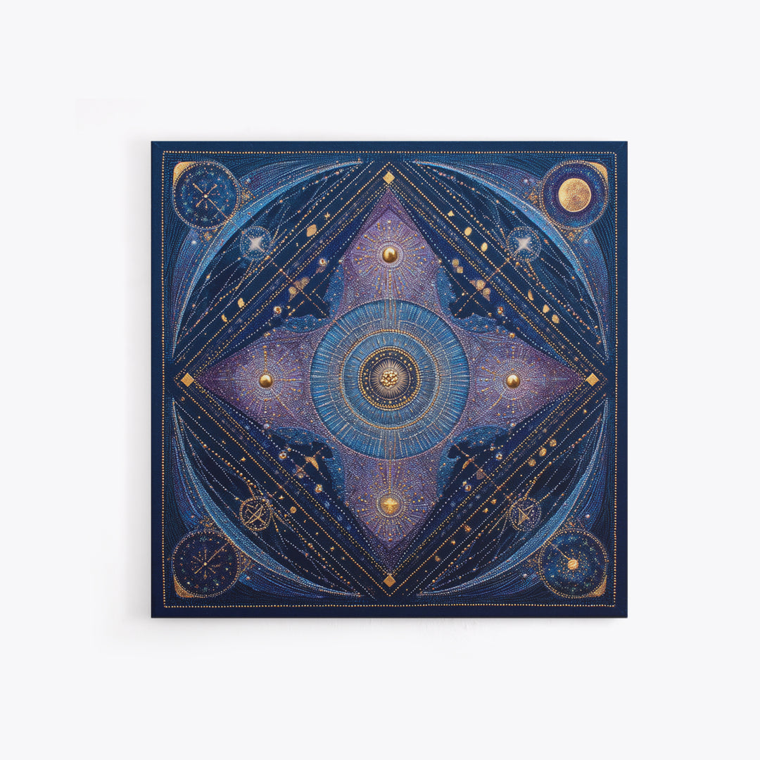Scorpio Formed from Stars and Jeweled Shadows Canvas Print, Astrology Art, Astrology Wall Art, Living Room Decor, Zodiac, AST-1x1-34