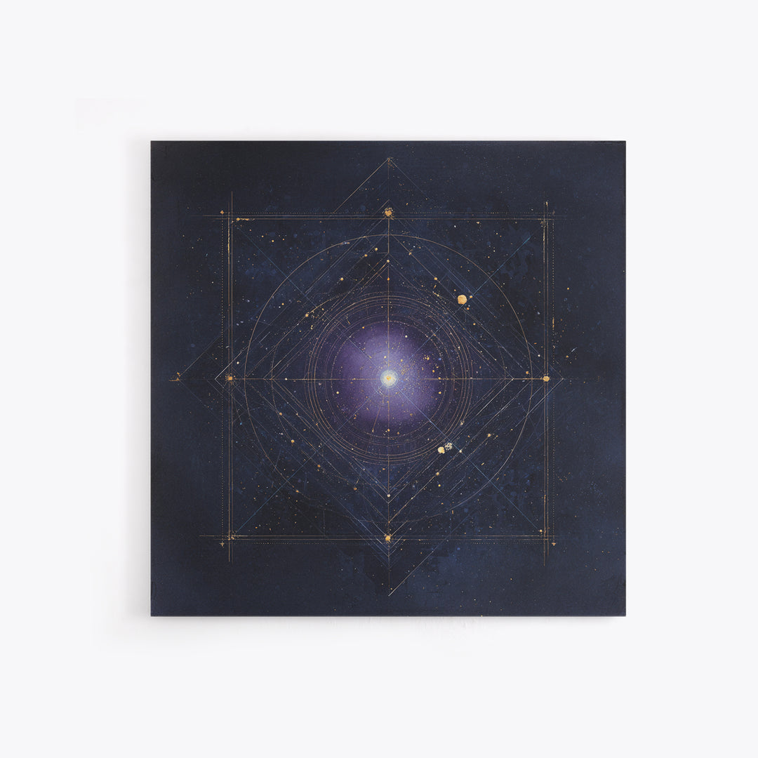 Birth Chart Geometry Framed Canvas Print, Astrology Art, Statement Artwork, Living Room Decor, Fine Art, Zodiac, Digital Art, AST-1x1-79