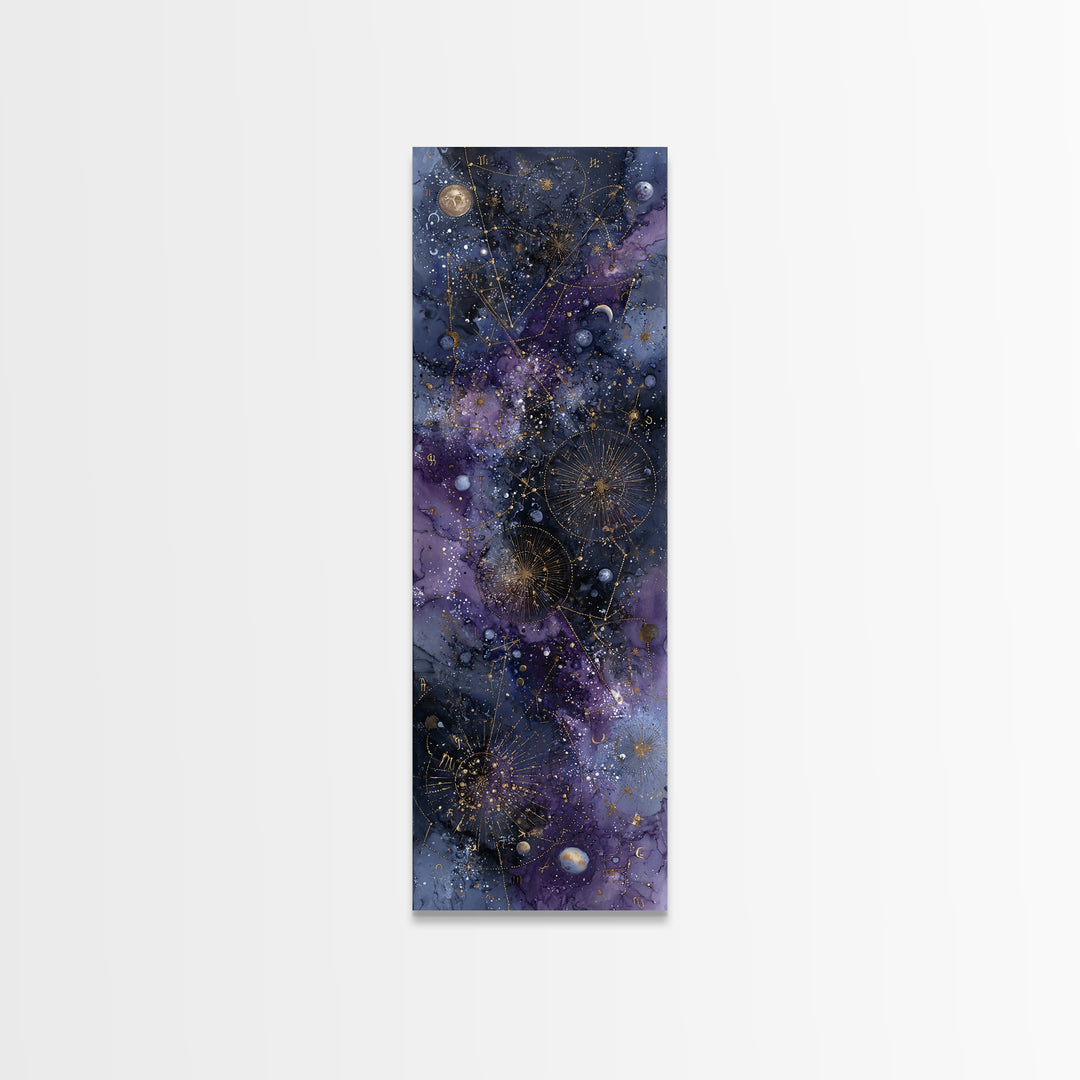 Scorpio Formed from Stars and Jeweled Shadows Framed Canvas Print, Astrology Art, Neutral Decor, Living Room Decor, Zodiac, AST-1x3-70