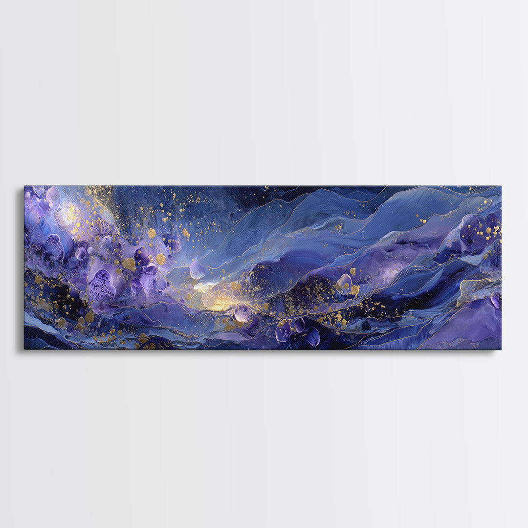 Dreamlike Night Garden Canvas Print, Astrology Art, Statement Artwork, Living Room Decor, Fine Art, Zodiac, Digital Art, AST-3x1-62