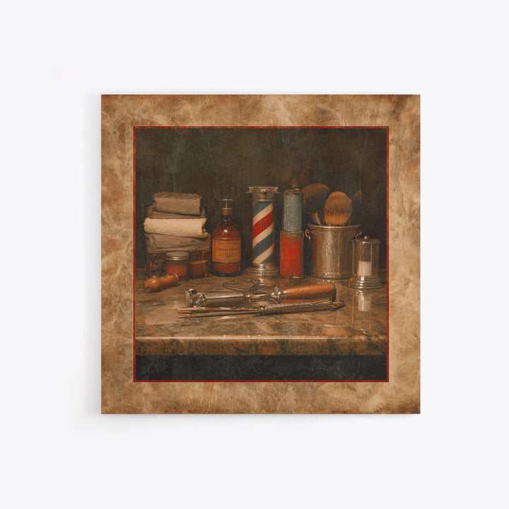Retro Clipper Advertising Art Canvas Print, Barbershop Art, Black Art, Barbershop Decor, Fine Art, Grooming, Living Room Art, BAA-1x1-23