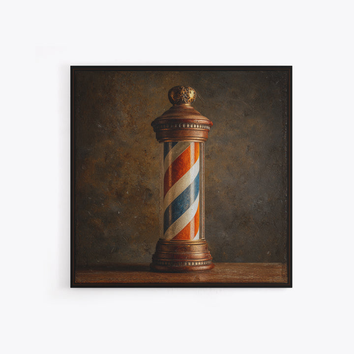 Old School Barber Pole Canvas Print, Barbershop Art, Printable Art, Barbershop Decor, Abstract Art, Grooming, BAA-1x1-3