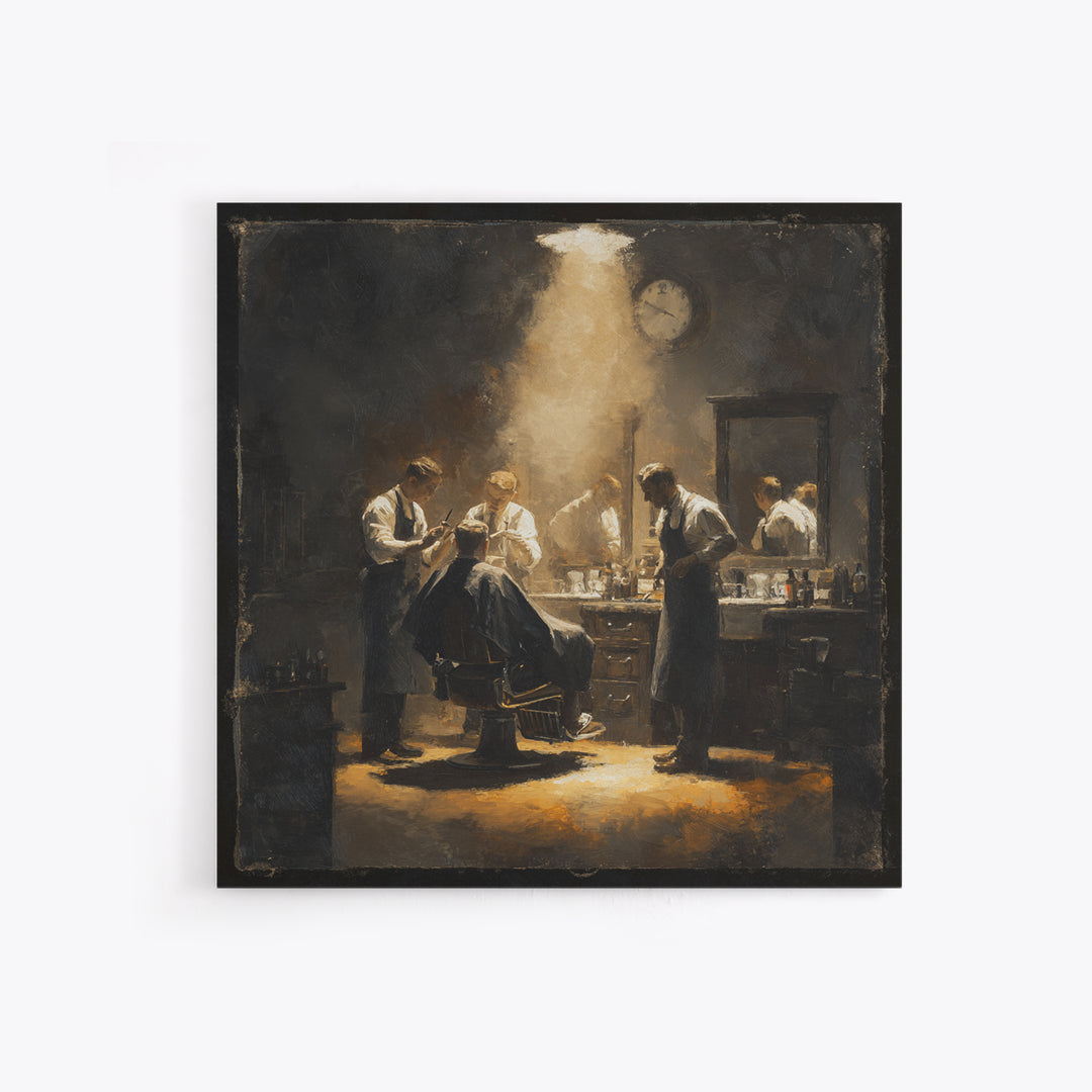 Barber Shop Quartet Musical Poster Without Interior Canvas Print, Barbershop Art, Gallery Decor, Barbershop Decor, Grooming, BAA-1x1-93