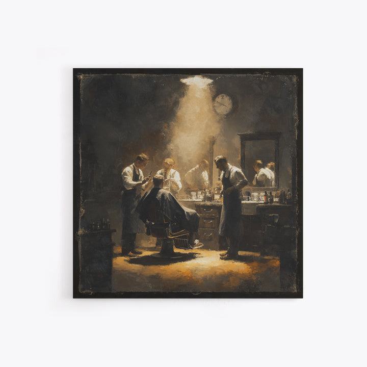 Barber Shop Quartet Musical Poster Without Interior Canvas Print, Barbershop Art, Gallery Decor, Barbershop Decor, Grooming, BAA-1x1-93