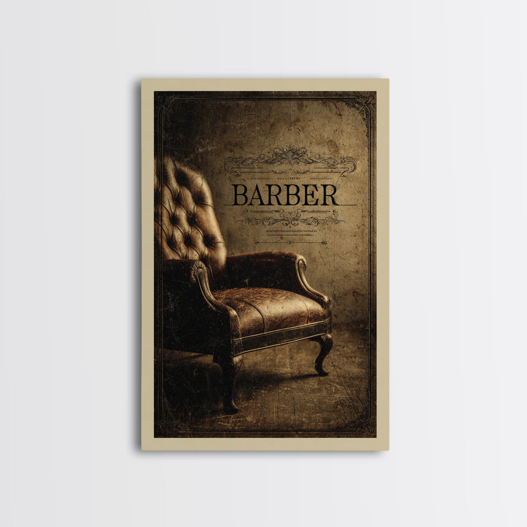 Retro Clipper Advertising Art Canvas Print, Barbershop Art, Urban Wall Art, Barbershop Decor, Grooming, Statement Artwork, BAA-2x3-31