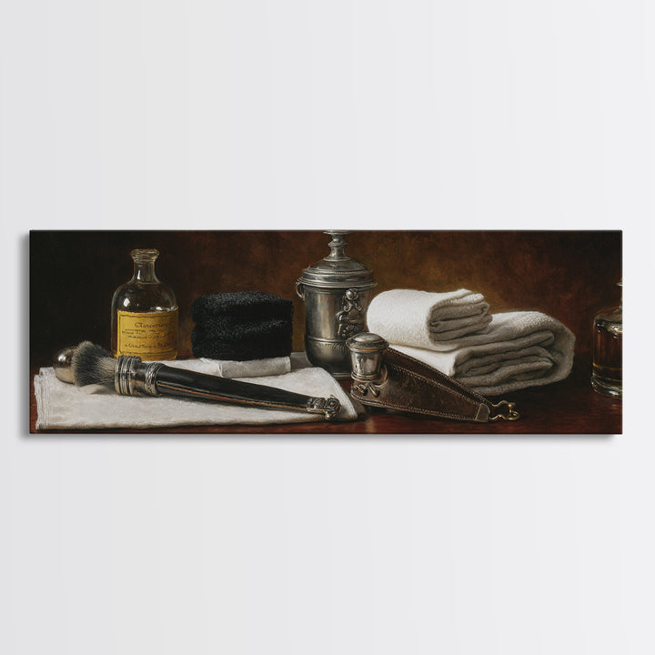 Black and White Portrait of a Sharply Canvas Print, Barbershop Art, Art Print, Barbershop Decor, Grooming, Black Art Prints, BAA-3x1-34
