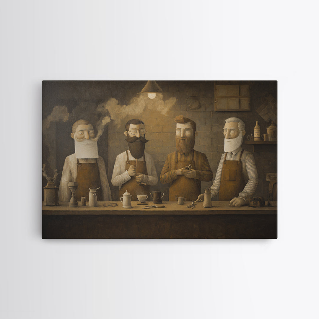Barber Shop Quartet Musical Poster Without Interior Canvas Print, Barbershop Art, Unique Wall Art, Barbershop Decor, Grooming, BAA-3x2-25