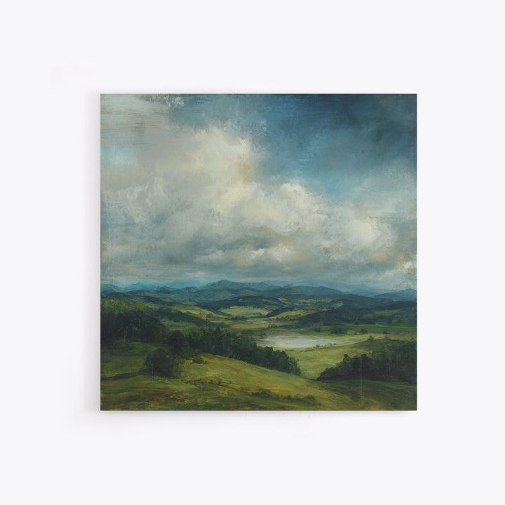 Classic Landscape with Rolling Green Hills Canvas Print, Bed and Breakfast Art, Wall Decor, Living Room Decor, BAB-1x1-48