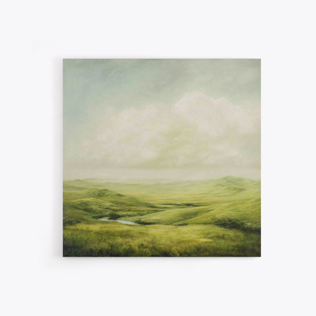 Classic Landscape with Rolling Green Hills Canvas Print, Bed and Breakfast Art, Bedroom Prints, Living Room Decor, BAB-1x1-72