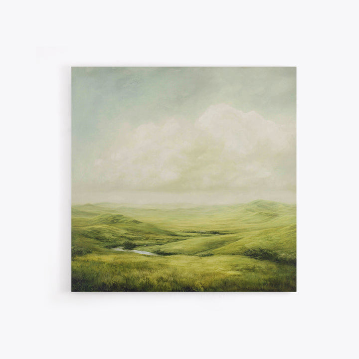 Classic Landscape with Rolling Green Hills Canvas Print, Bed and Breakfast Art, Bedroom Prints, Living Room Decor, BAB-1x1-72