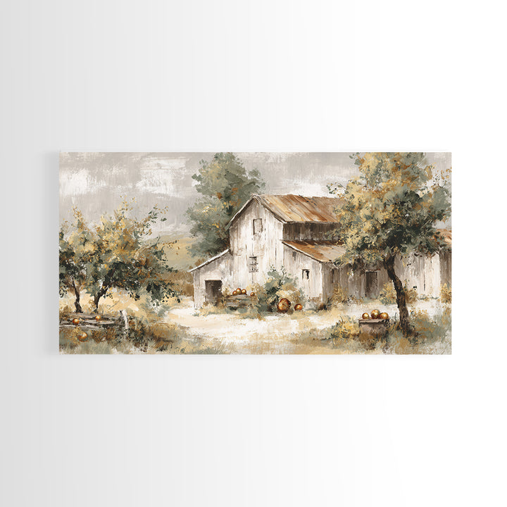Apple Orchard Scene Canvas Print, Bed and Breakfast Art, Canvas Wall Art, Living Room Decor, Fine Art, Above Bed Decor, BAB-2x1-57