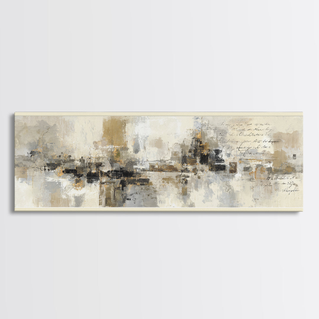 Antique Key and Handwritten Canvas Print, Bed and Breakfast Art, Bedroom Wall Decor, Living Room Decor, Fine Art Print, BAB-3x1-1