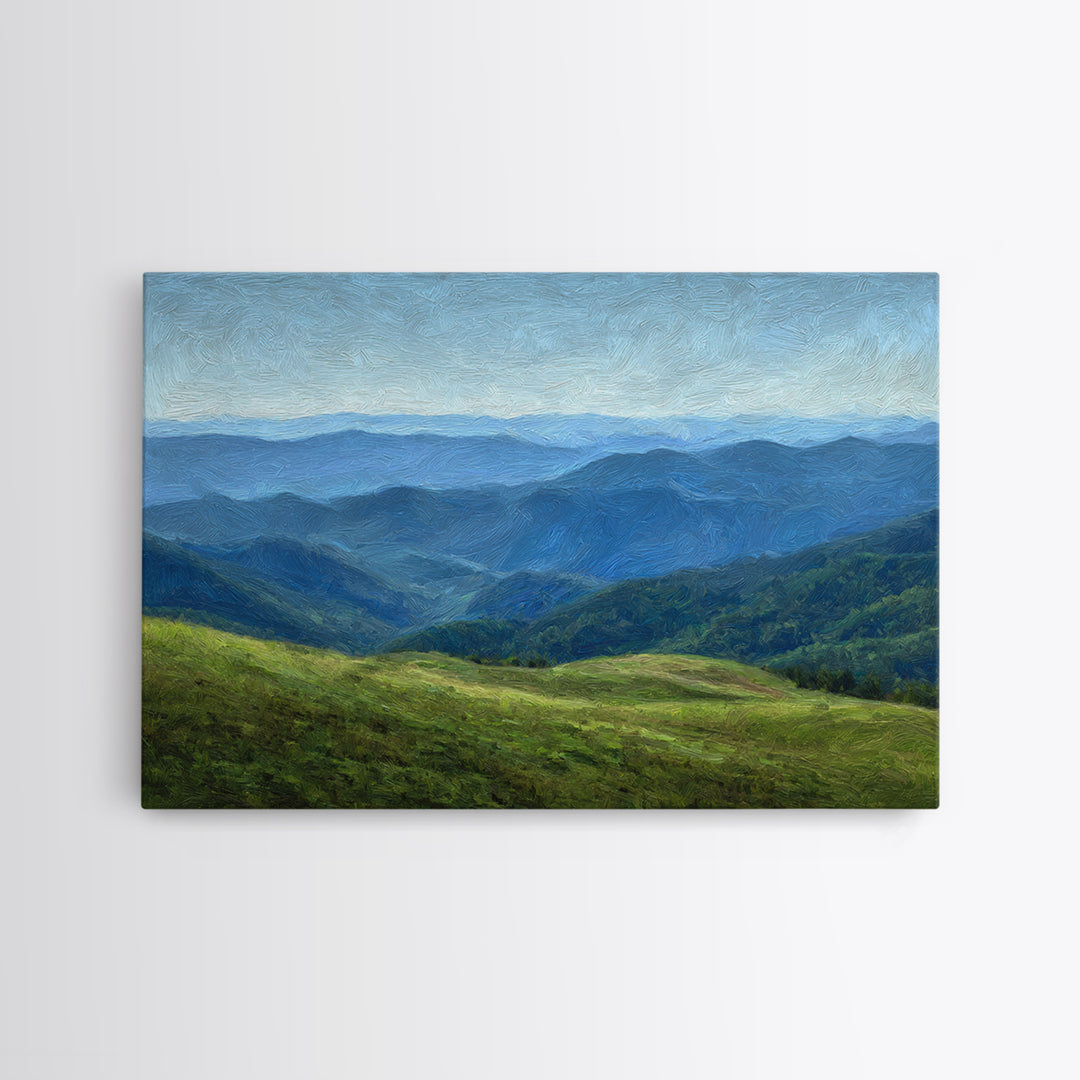 Classic Landscape with Rolling Green Hills Canvas Print, Bed and Breakfast Art, Bedroom Prints, Living Room Decor, Fine Art, BAB-3x2-52