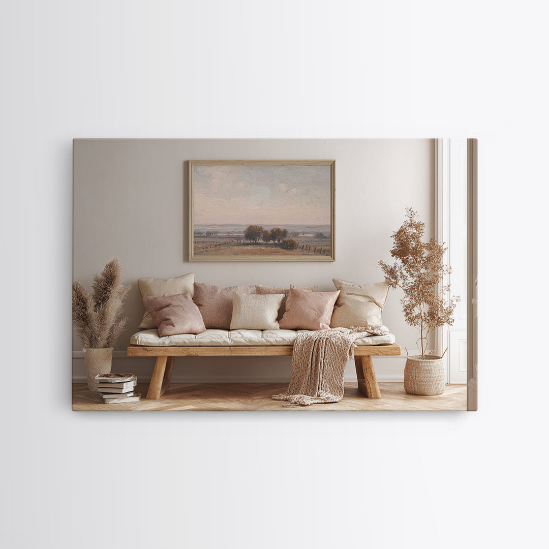 Quilt Pattern Folk Art Composition Framed Canvas Print, Bed and Breakfast Art, Above Bed Decor, Living Room Decor, Fine Art, BAB-3x2-63