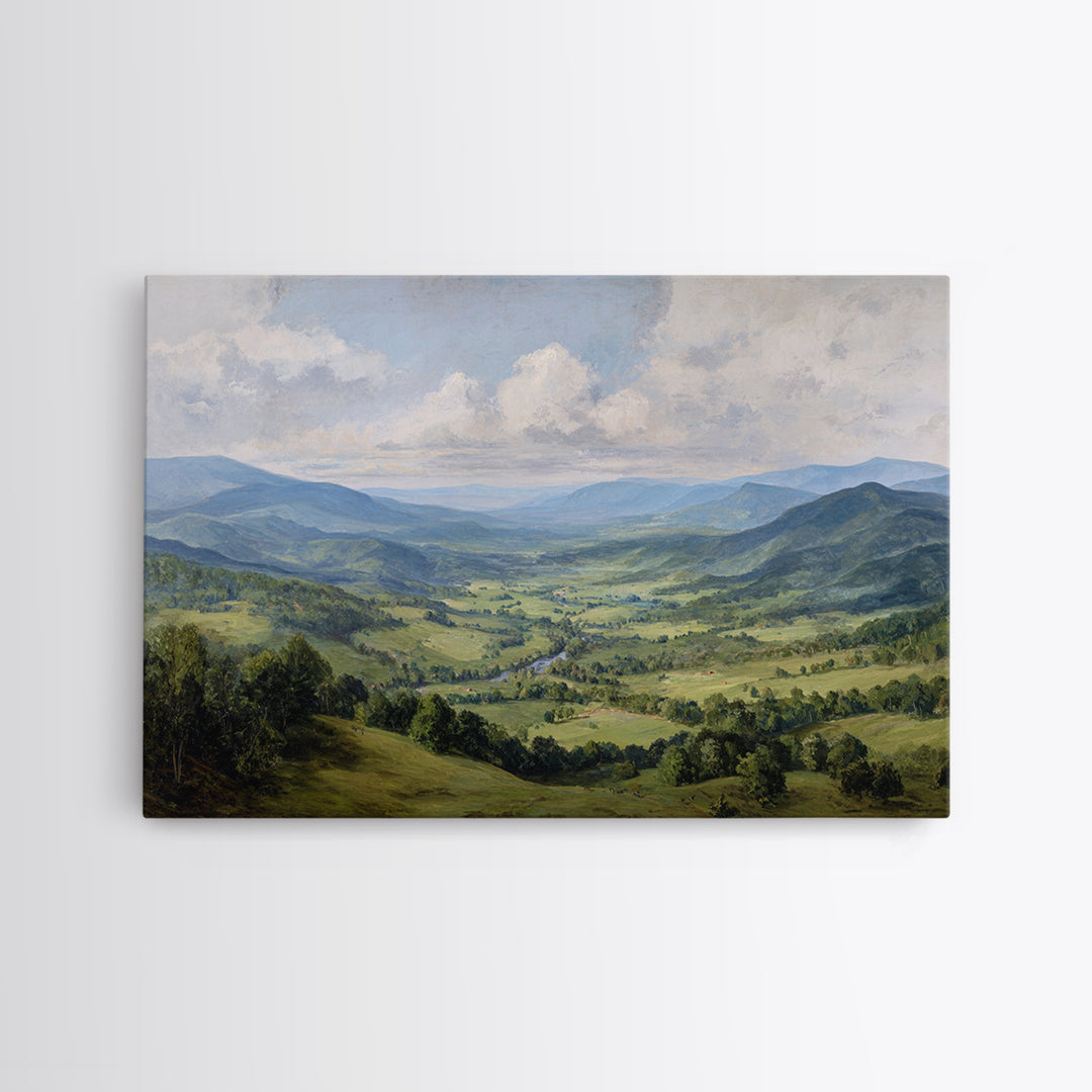 Classic Landscape with Rolling Green Hills Canvas Print, Bed and Breakfast Art, Luxury Decor, Living Room Decor, Fine Art, BAB-3x2-76