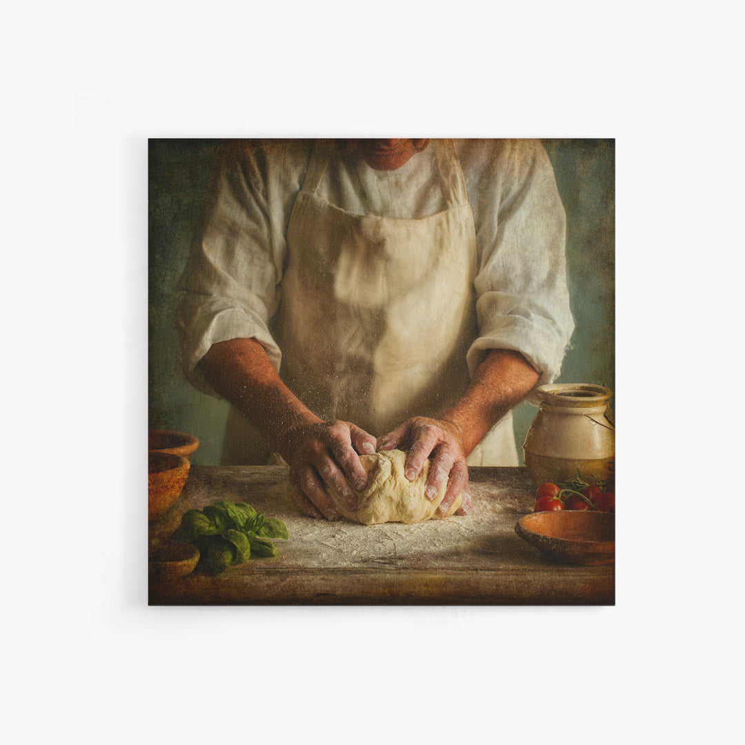 Baker Hands Shaping Dough Canvas Print, Bakery Art, Gallery Decor, Bakery Decor, Fine Art, Patisserie, Wall Art, Home Decor, BAK-1x1-17