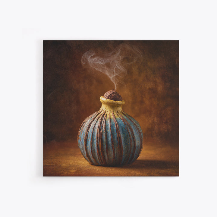 Chocolate Truffle Still Life Framed Canvas Print, Bakery Art, Watercolor Print, Bakery Decor, Oil Painting, Patisserie, BAK-1x1-43