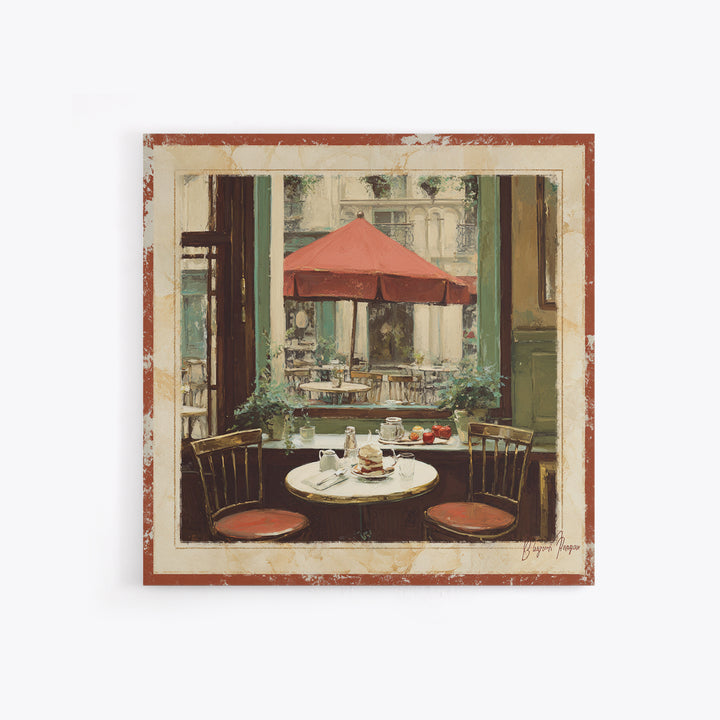 Parisian Dessert Poster Framed Canvas Print, Bakery Art, Print, Bakery Decor, Fine Art, Patisserie, Food Art, Kitchen Print, BAK-1x1-48