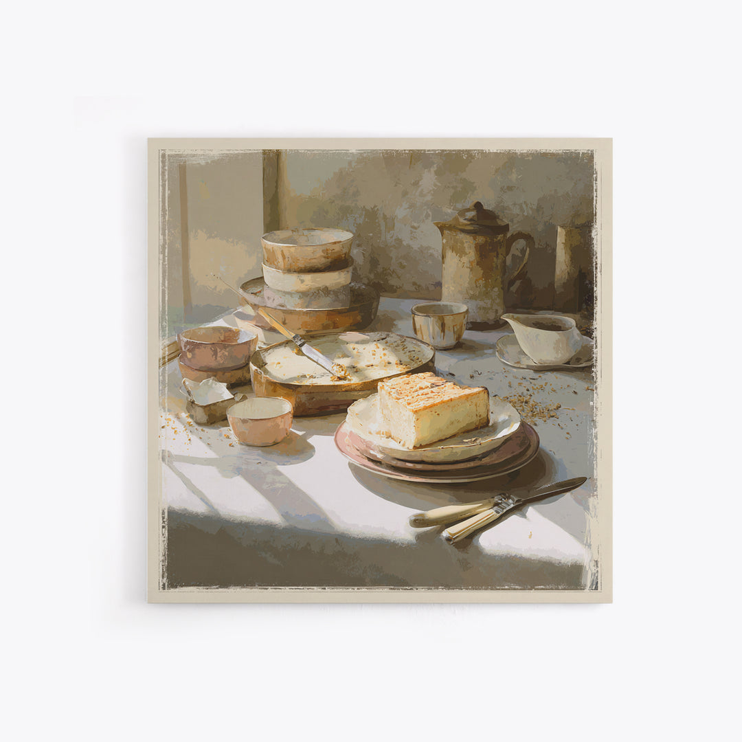 Parisian Dessert Poster Framed Canvas Print, Bakery Art, French Wall Art, Bakery Decor, Fine Art, Patisserie, Room Decor, BAK-1x1-72
