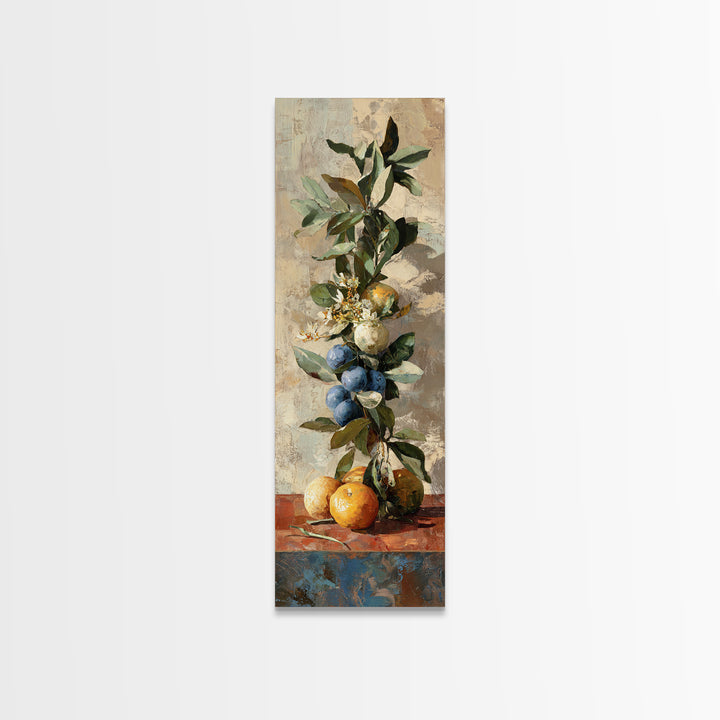 Blueberry Galette with Rustic Farmhouse Texture Canvas Print, Bakery Art, Kitchen Print, Bakery Decor, Fine Art, Patisserie, BAK-1x3-11