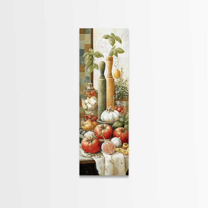 Patisserie Pattern of Rolling Pins and Pastries Canvas Print, Bakery Art, Coffee Wall Art, Bakery Decor, Fine Art, Patisserie, BAK-1x3-33