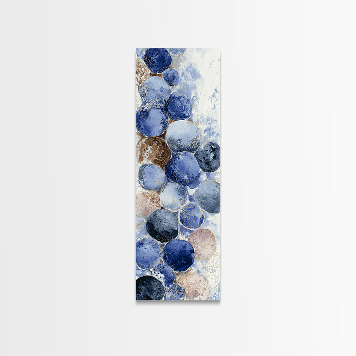 Blueberry Galette with Rustic Farmhouse Texture Canvas Print, Bakery Art, Watercolor Painting, Bakery Decor, Patisserie, BAK-1x3-35