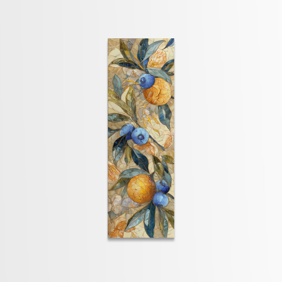 Blueberry Galette with Rustic Farmhouse Texture Canvas Print, Bakery Art, Neutral Wall Art, Bakery Decor, Fine Art, Patisserie, BAK-1x3-59